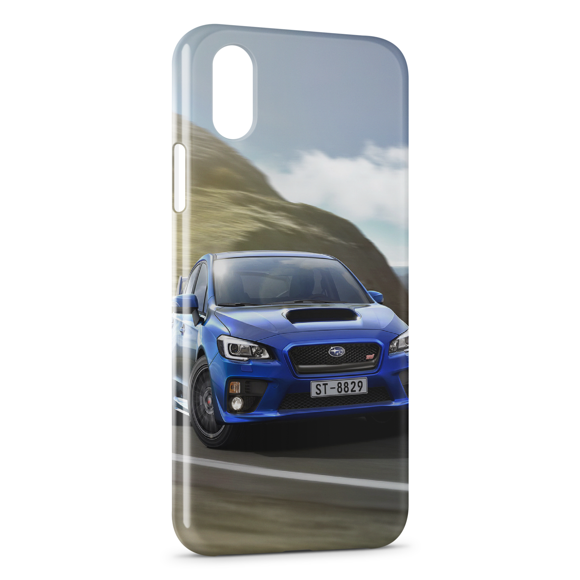 Coque Rigide Subaru Rallye Pour IPhone - Compatible 5S/6/6 Plus/7/X/4/5/5C - Noire Brillante